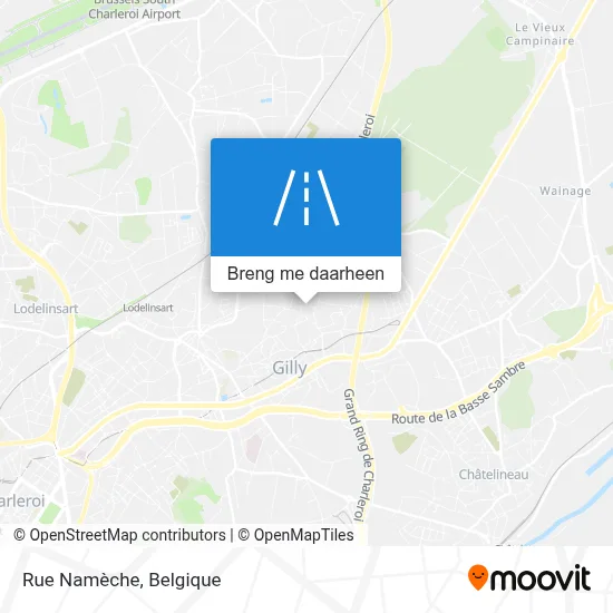 Rue Namèche kaart