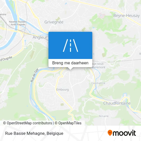 Rue Basse Mehagne kaart