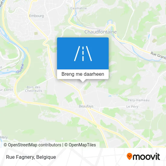 Rue Fagnery kaart