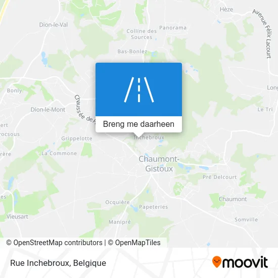 Rue Inchebroux kaart