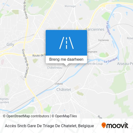 Accès Sncb Gare De Triage De Chatelet kaart