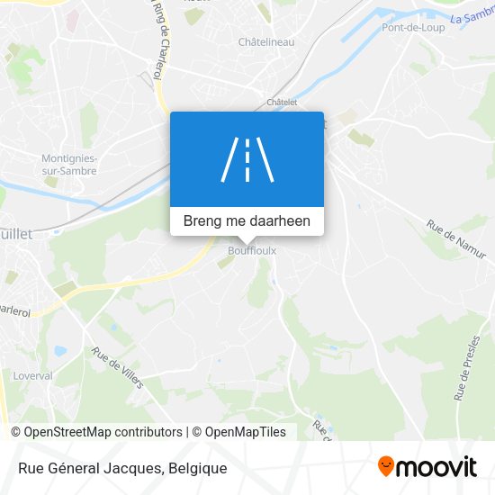 Rue Géneral Jacques kaart