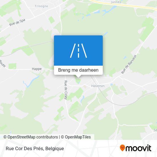 Rue Cor Des Prés kaart