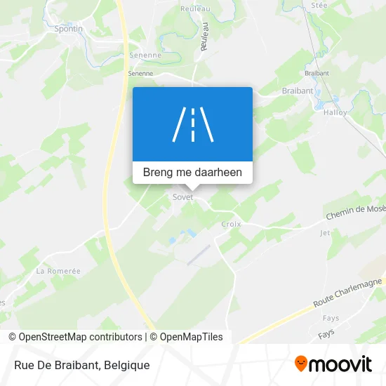 Rue De Braibant kaart