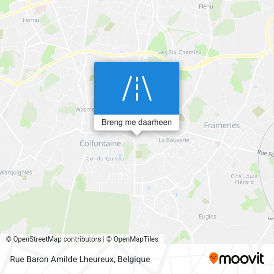 Rue Baron Amilde Lheureux kaart