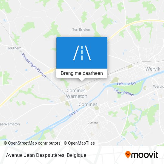 Avenue Jean Despautères kaart