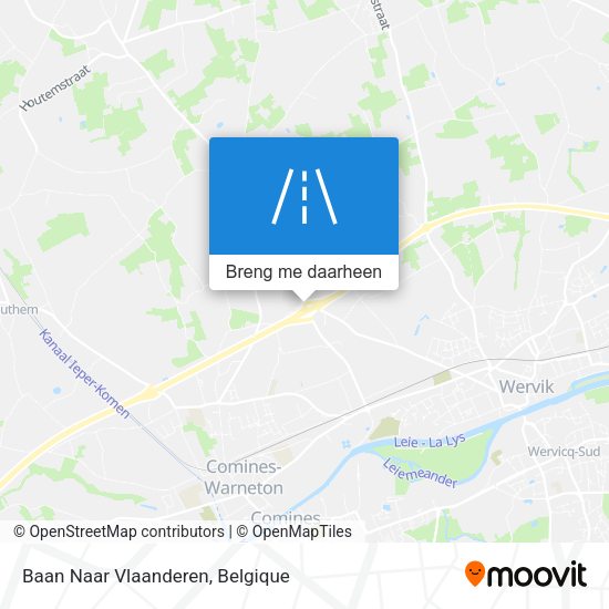 Baan Naar Vlaanderen kaart