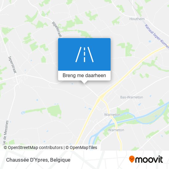 Chaussée D'Ypres kaart