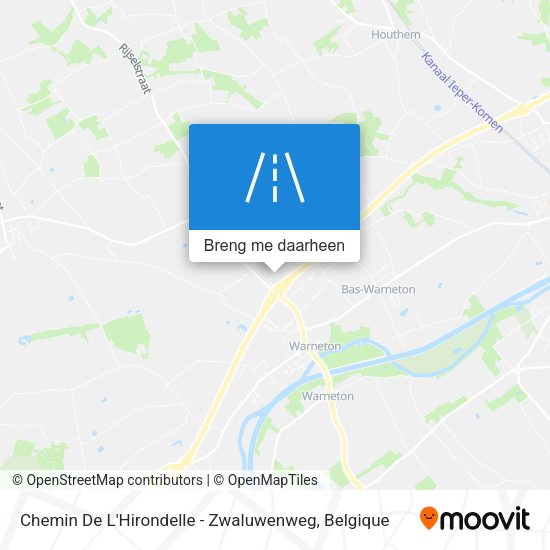Chemin De L'Hirondelle - Zwaluwenweg kaart
