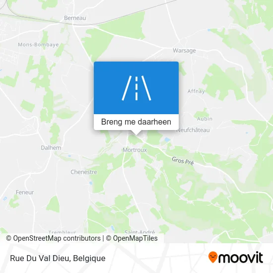 Rue Du Val Dieu kaart