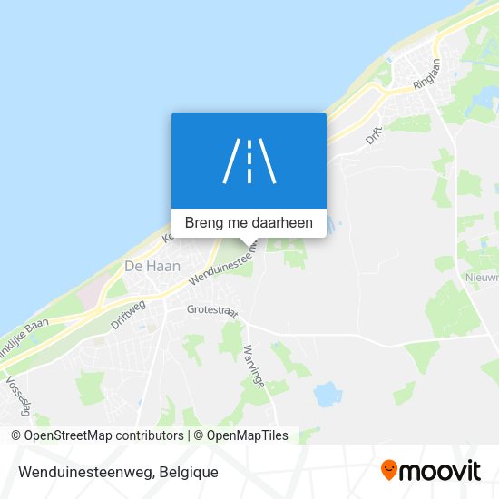 Wenduinesteenweg kaart