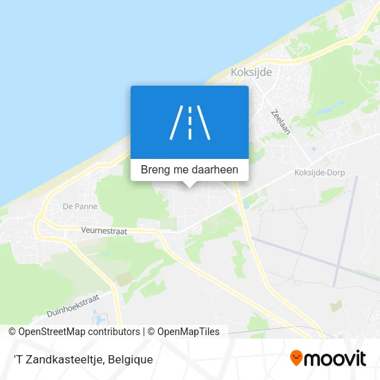 'T Zandkasteeltje kaart