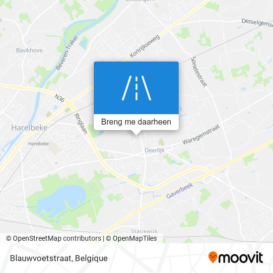 Blauwvoetstraat kaart