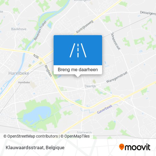 Klauwaardsstraat kaart