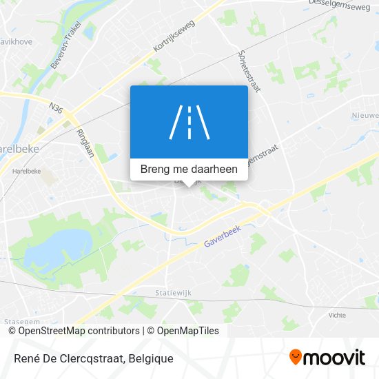 René De Clercqstraat kaart