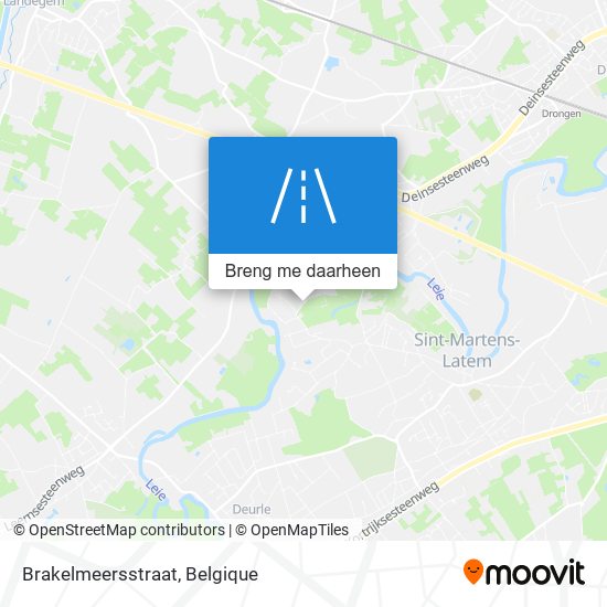 Brakelmeersstraat kaart