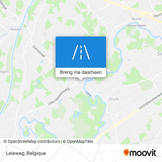 Leieweg kaart