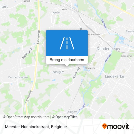Meester Hunninckstraat kaart
