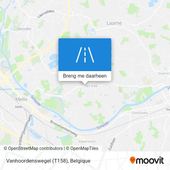Vanhoordenswegel (T158) kaart