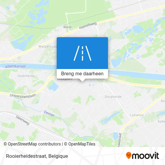 Rooierheidestraat kaart