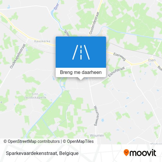 Sparkevaardekenstraat kaart