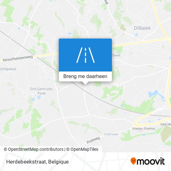 Herdebeekstraat kaart