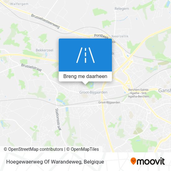 Hoegewaerweg Of Warandeweg kaart