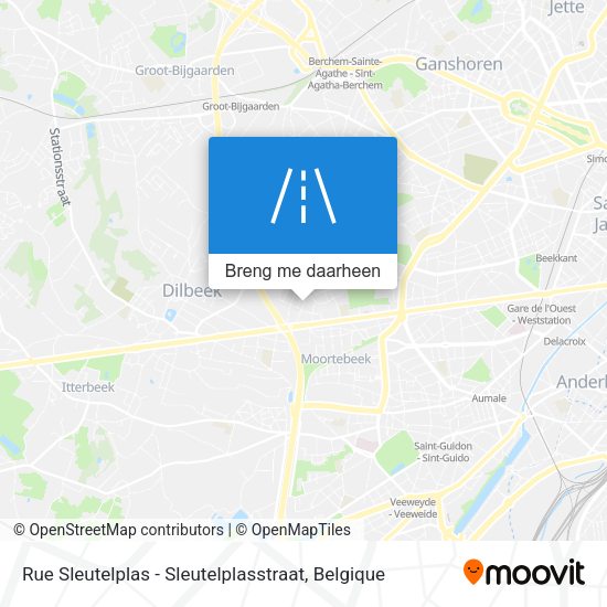 Rue Sleutelplas - Sleutelplasstraat kaart