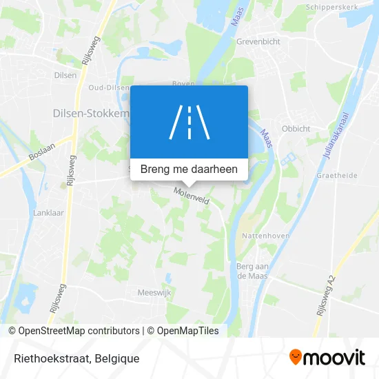 Riethoekstraat kaart