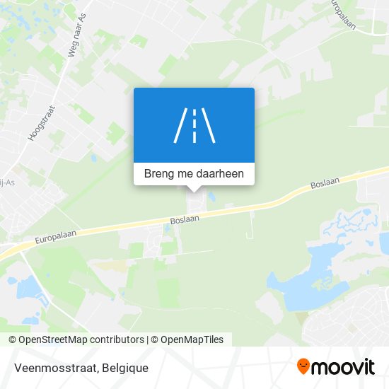 Veenmosstraat kaart