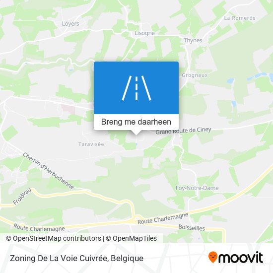 Zoning De La Voie Cuivrée kaart