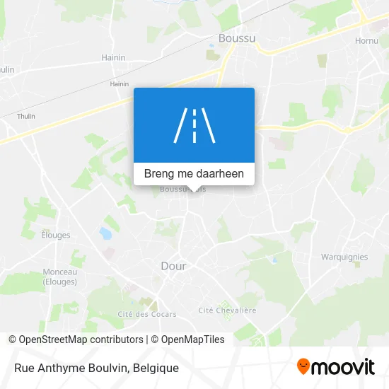 Rue Anthyme Boulvin kaart