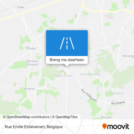 Rue Emile Estièvenart kaart