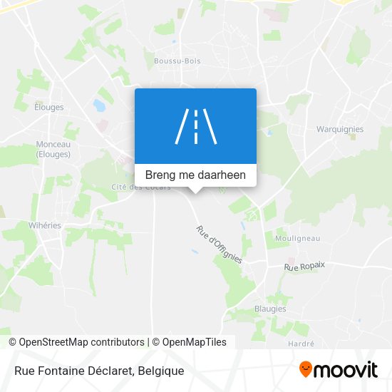 Rue Fontaine Déclaret kaart
