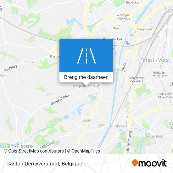 Gaston Deruyverstraat kaart