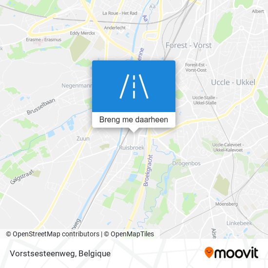 Vorstsesteenweg kaart