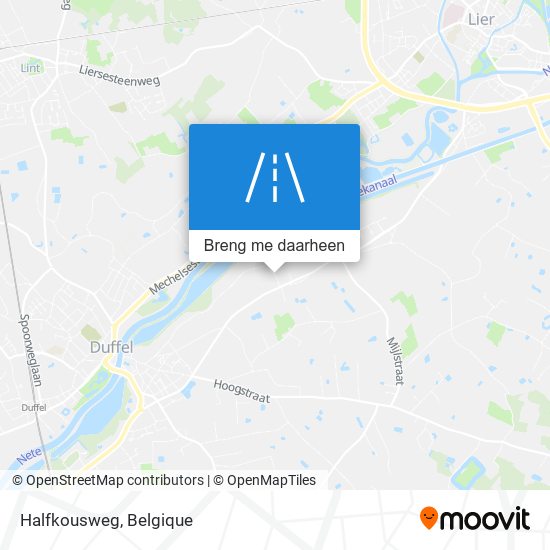 Halfkousweg kaart