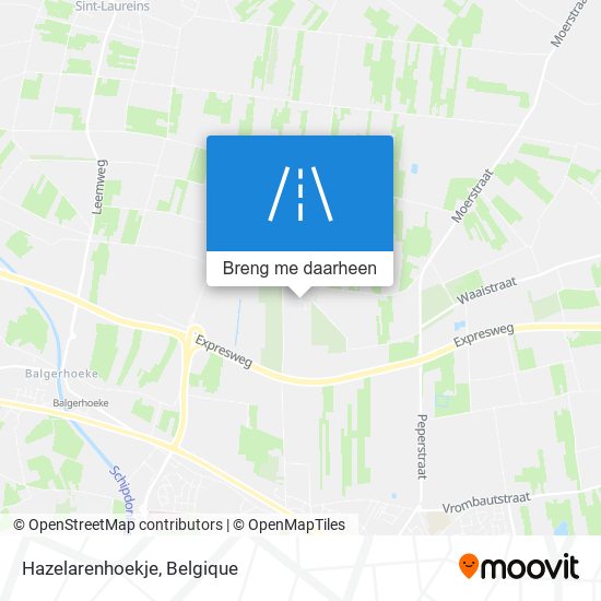 Hazelarenhoekje kaart