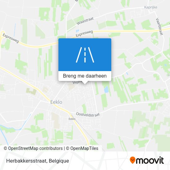 Herbakkersstraat kaart