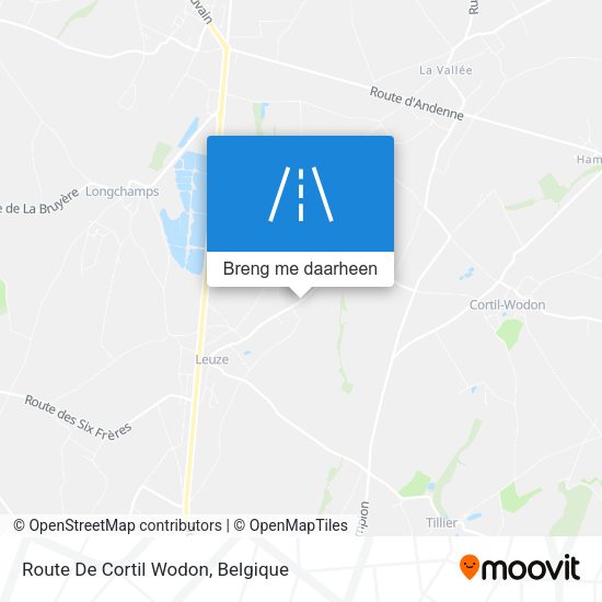 Route De Cortil Wodon kaart