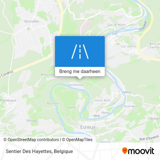 Sentier Des Hayettes kaart