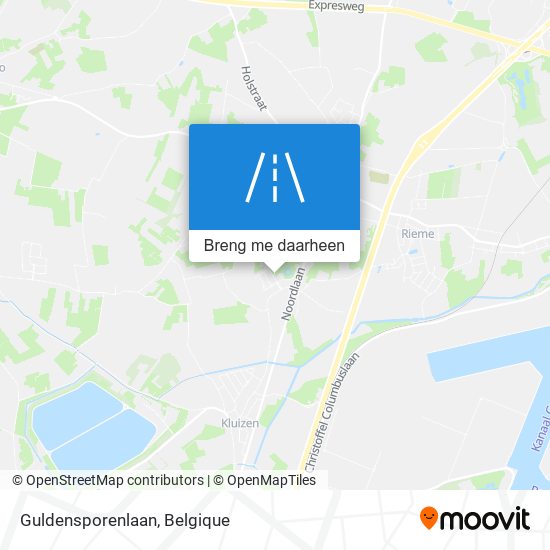 Guldensporenlaan kaart