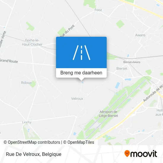 Rue De Velroux kaart