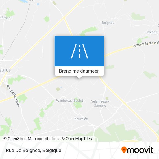 Rue De Boignée kaart