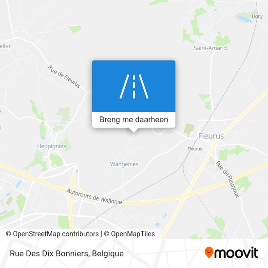 Rue Des Dix Bonniers kaart