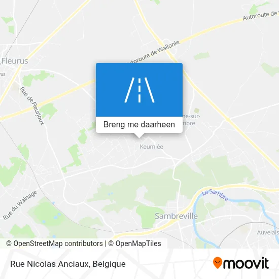 Rue Nicolas Anciaux kaart