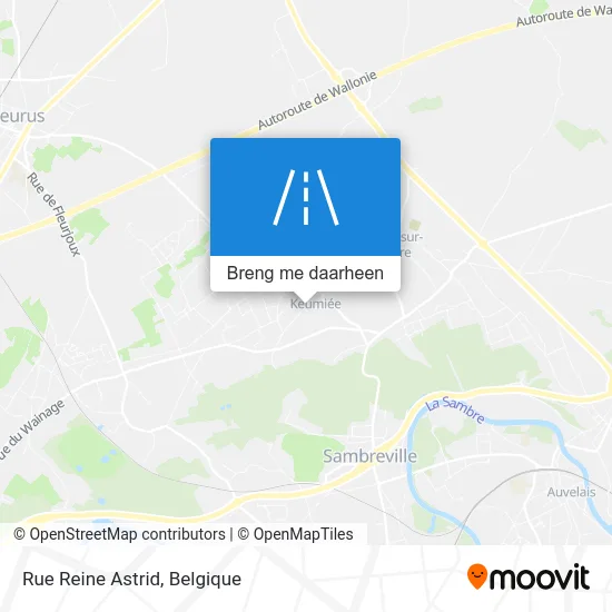 Rue Reine Astrid kaart