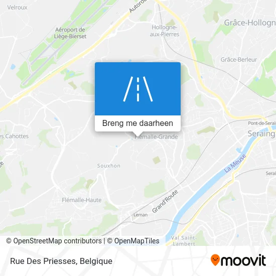 Rue Des Priesses kaart