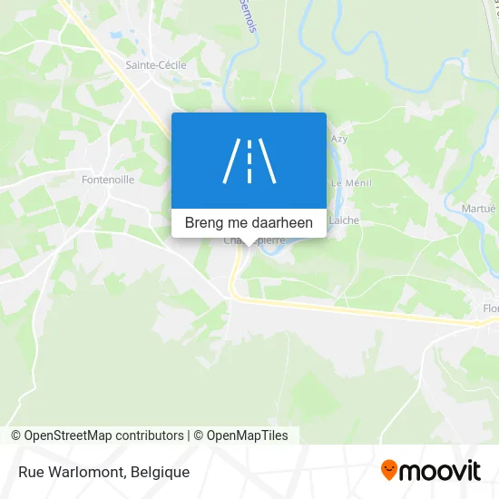 Rue Warlomont kaart