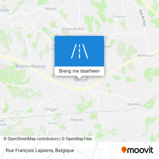 Rue François Lapierre kaart